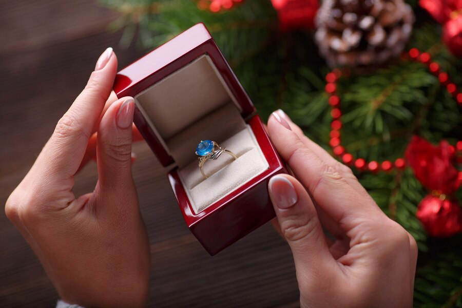 wedding ring in a box