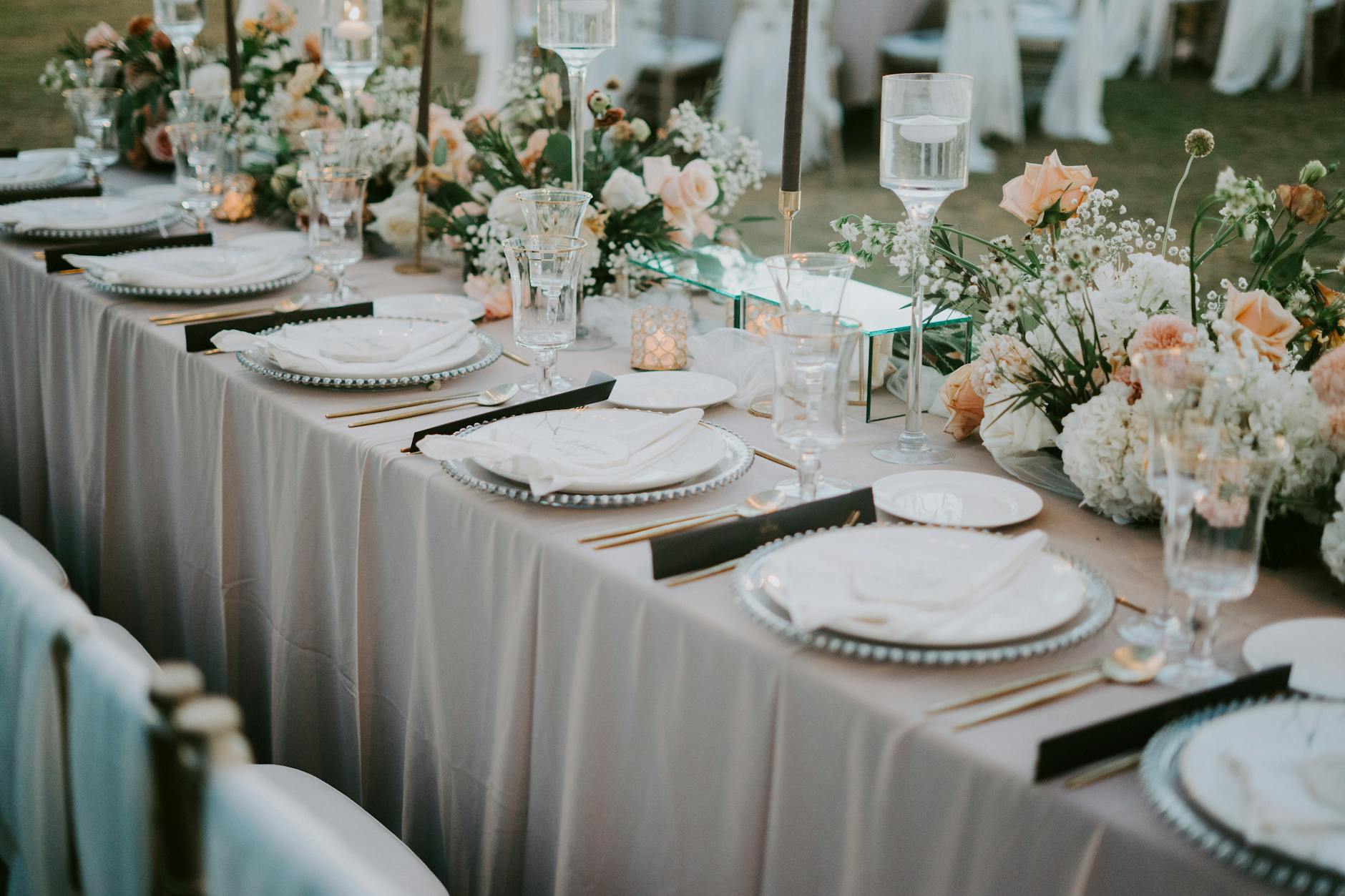 photo of table setting during daytime