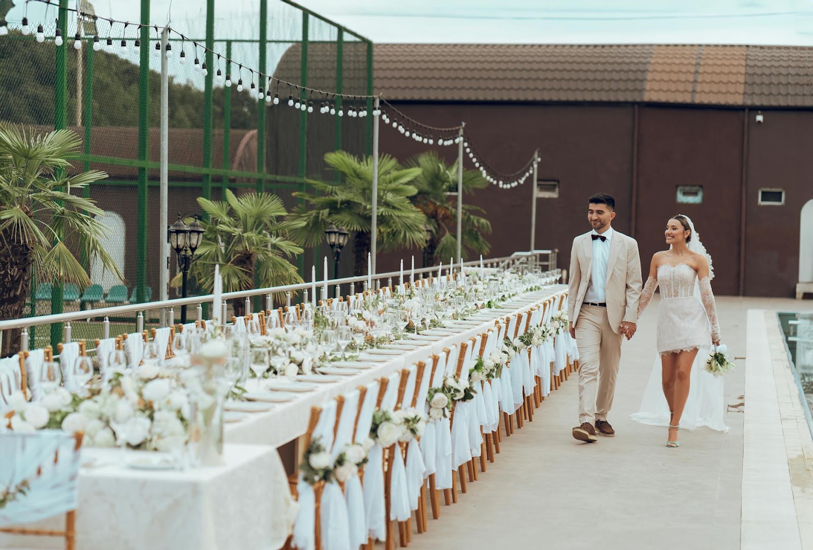 elegant outdoor wedding reception setup