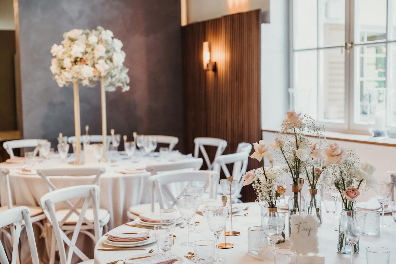 wedding decoration on tables