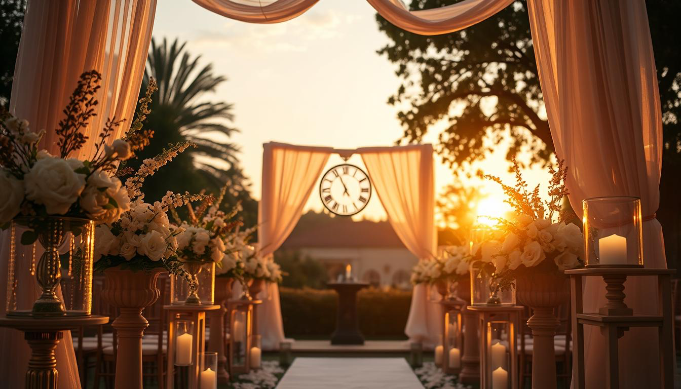 Wedding venue with a watch