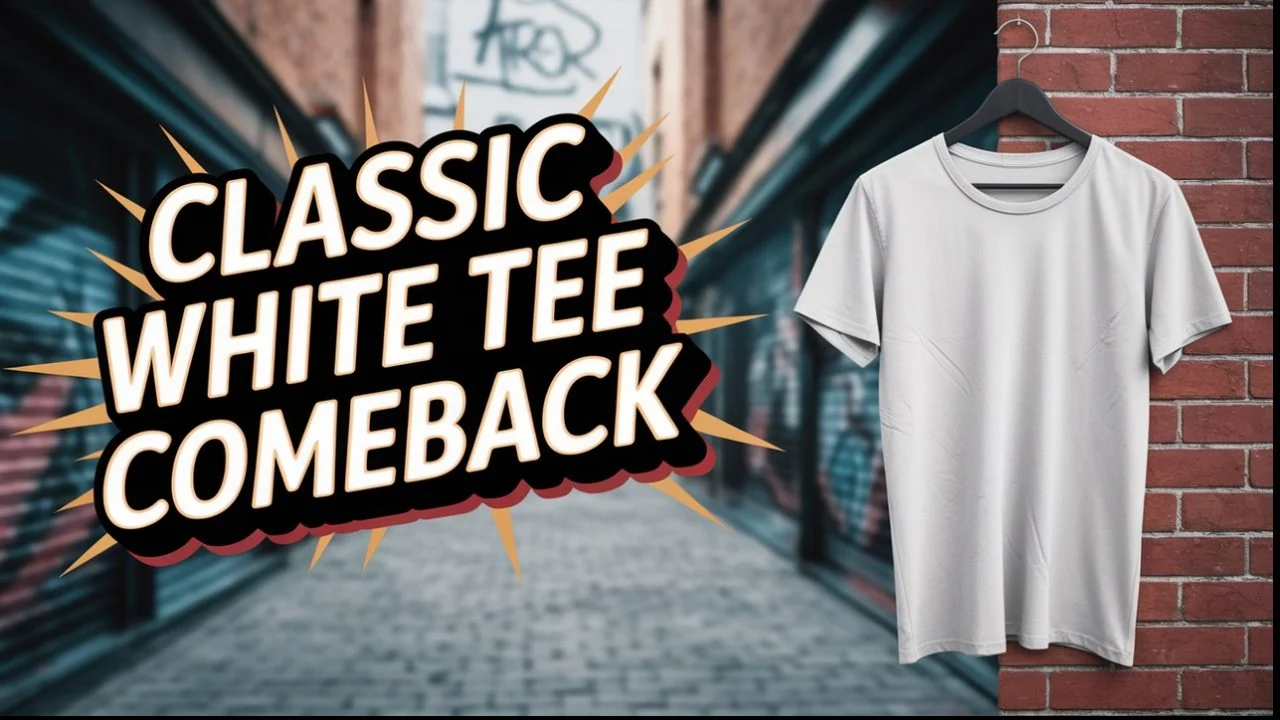 White Tee tik tok fashion trend 