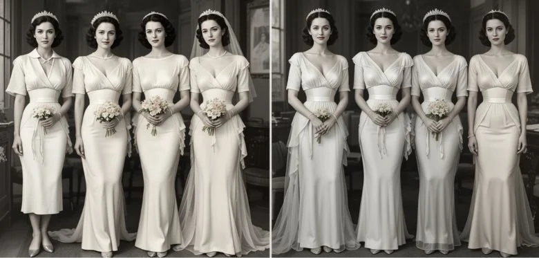 Glamorous 1940s Wedding Dress