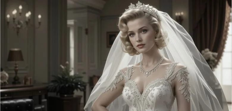 Iconic Glamorous 1940s Wedding Dresses Worn by Celebrities and Royals