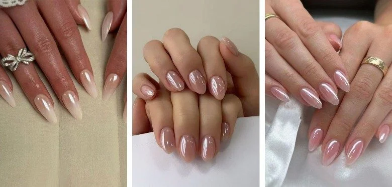 Glossy Wedding Nail Finishes