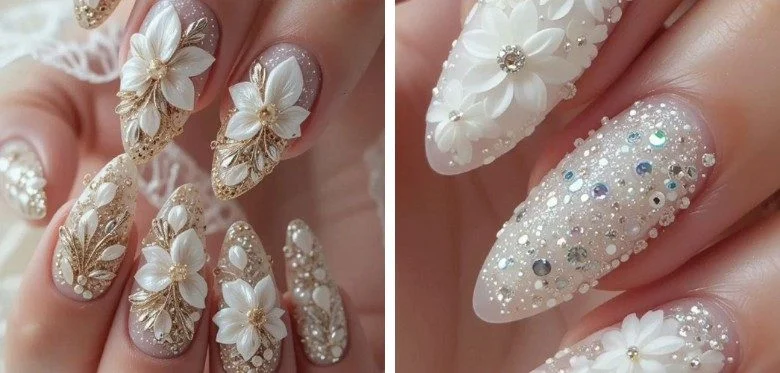 Lace Wedding Nails