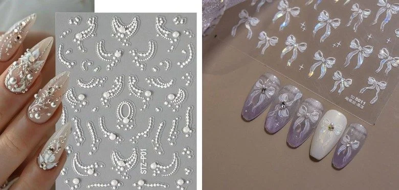 Floral & Botanical Wedding Nail Stickers