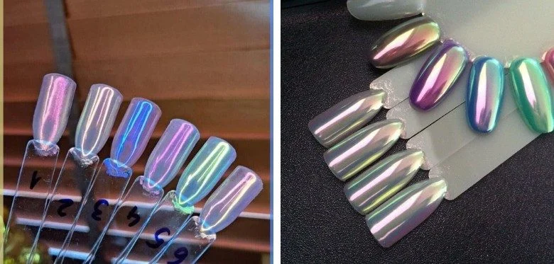 Chrome & Holographic Press-On Nails