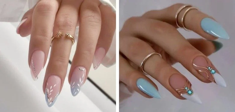 Almond & Coffin Shape Press-On Nails