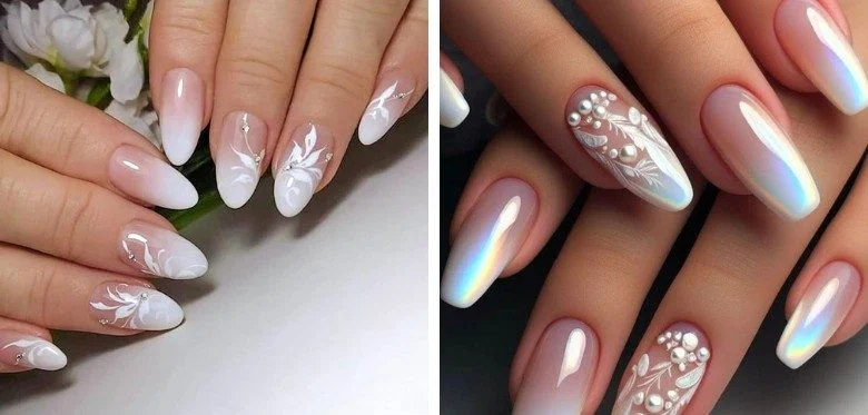 Bridal Ombre & Gradient Press-On Nails