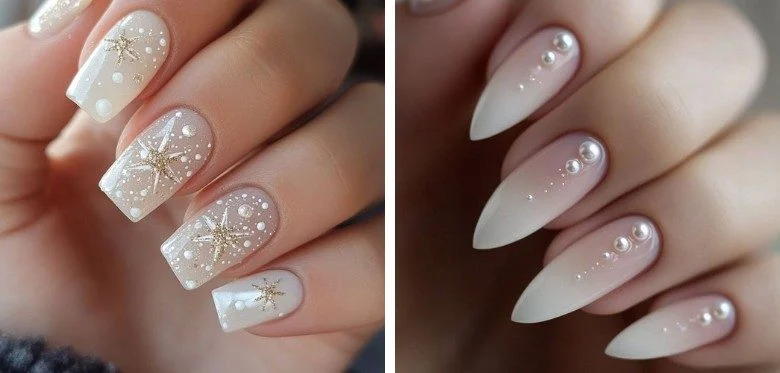 3D Pearl Embellishments: Royalcore Wedding Nails