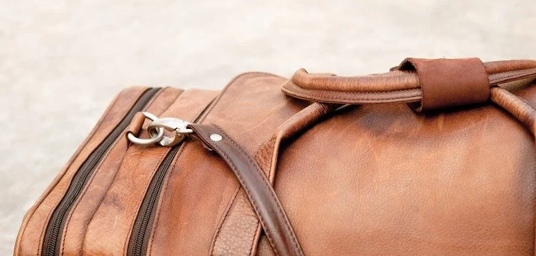 Luxury Leather Travel Duffle Bag