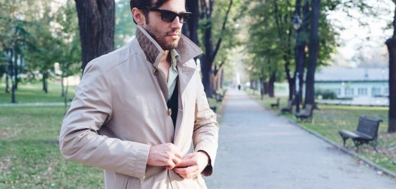 Designer Wool-Blend Trench Coat