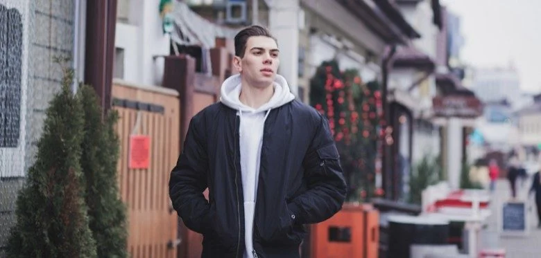 Custom-designed Cashmere Bomber Jacket