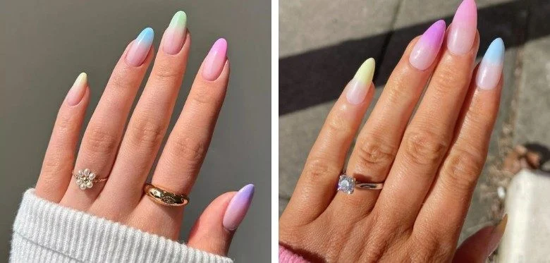 Pastel Ombre Nails for a Soft, Feminine Look