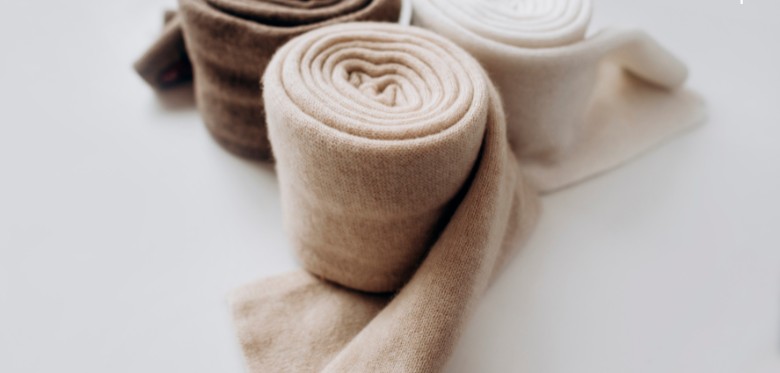 High-end silk, cashmere, and velvet fabric close-up