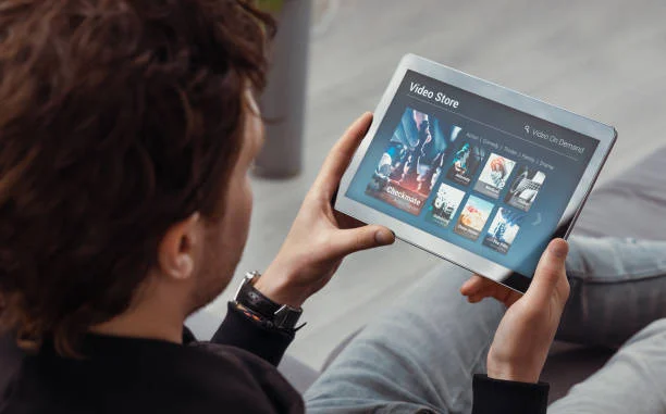 Men watching video in ipad