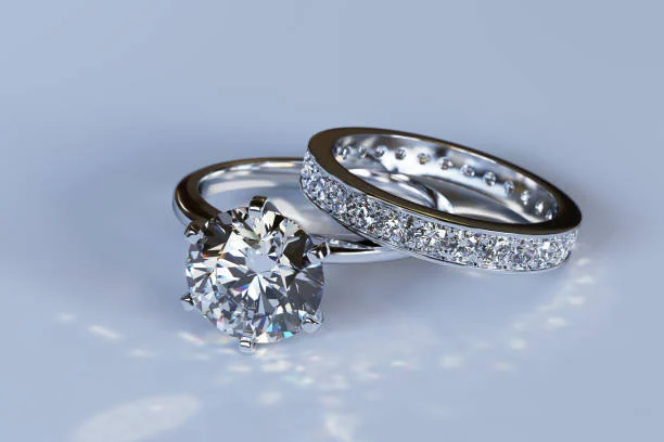 Beautiful silver shiny rings and bands