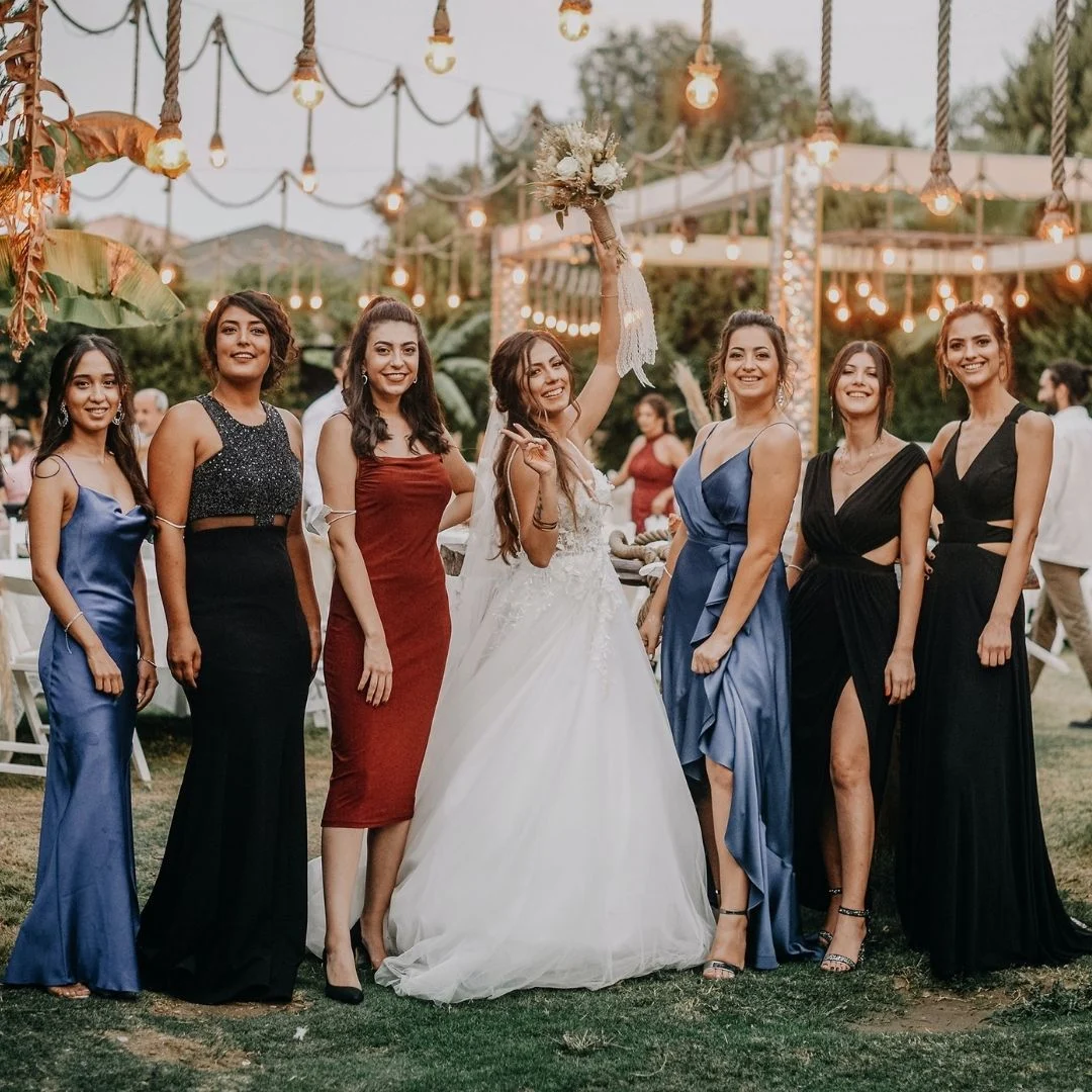 Women in wedding getting photograph clicked