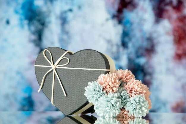 wedding gift in heart shape box