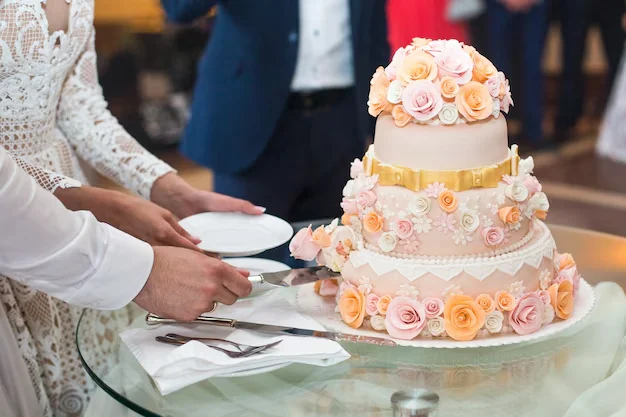 Italian triple layer wedding cake
