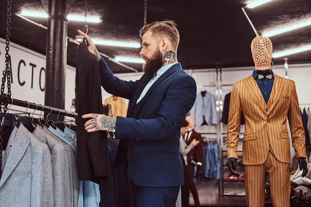 men Shopping for tuxedo