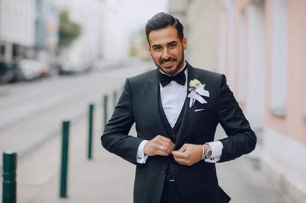 men wearing tuxedo