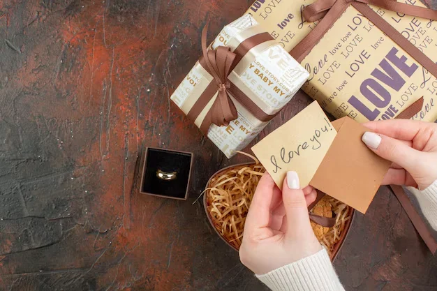 Customized engagement ring gift
