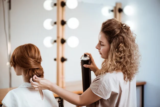 women getting hair done
