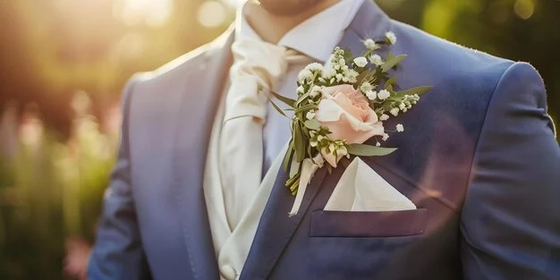 men with blue tuxedo